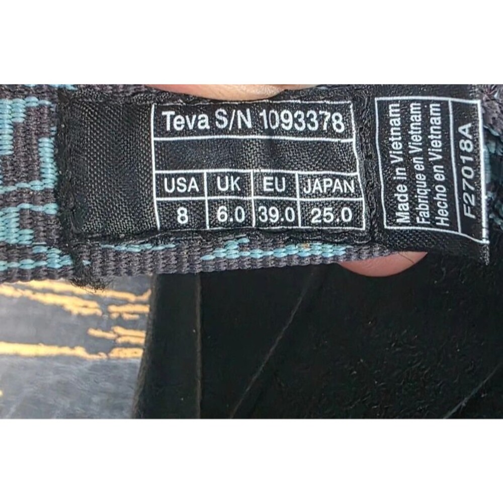 Teva Women's Hurricane 4 Triton Griffin Blue Black Hiking Sport Sandals Size 8 - Picture 9 of 9